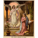 Toon afbeelding 3. Maria krijgt een boodschap van een engel.